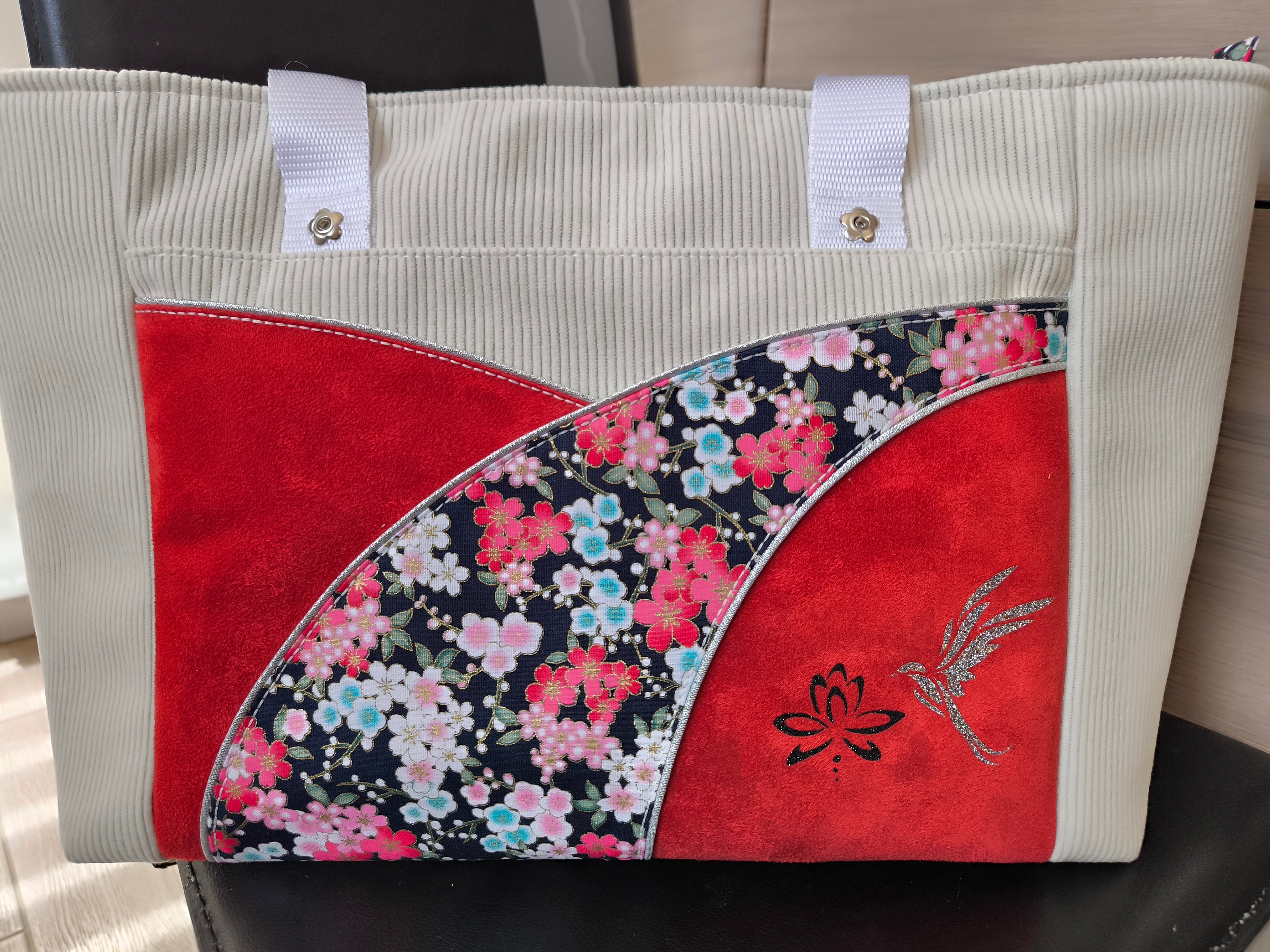 Sac à Main Artisanal Japonisant – Velours & Patchwork
