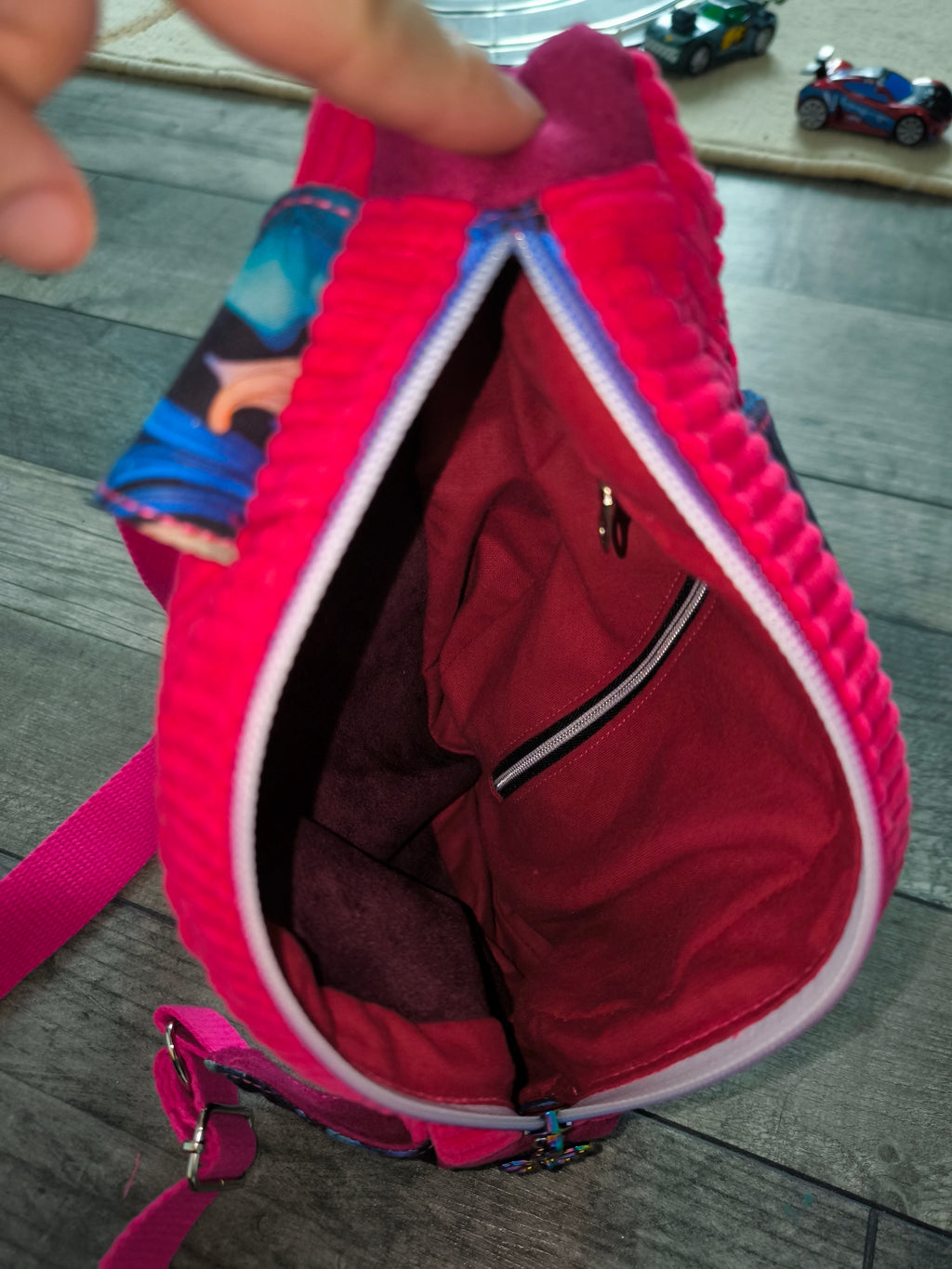 🩷 Sac bandoulière artisanal rose fuchsia – Pièce unique 🩷