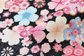 Tissu Japonais gaufré Ume noir